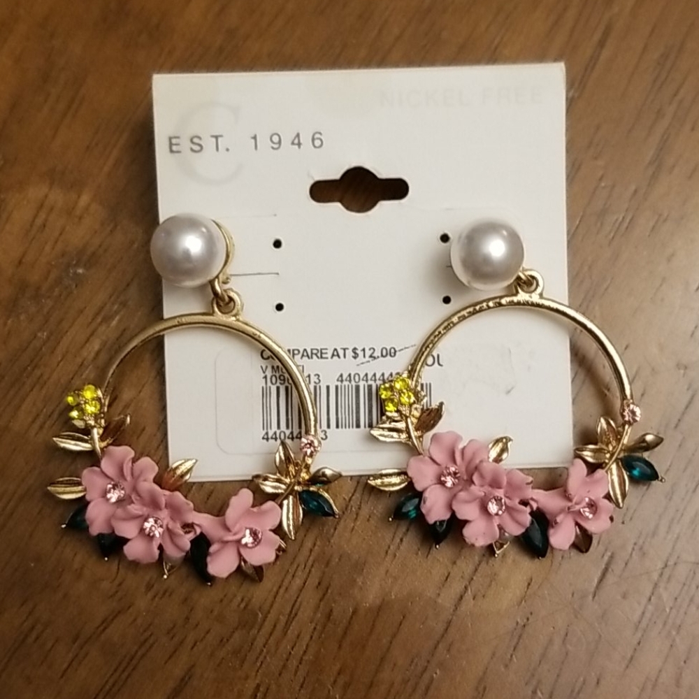Beautiful floral earrings - Picture 2 of 6